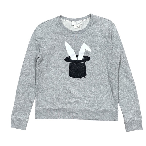 Kate Spade Broome Street Make Magic Happen Bunny Hat Sweatshirt Womens Small - Picture 1 of 10